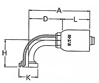 90º Elbow Split Flange Code 61